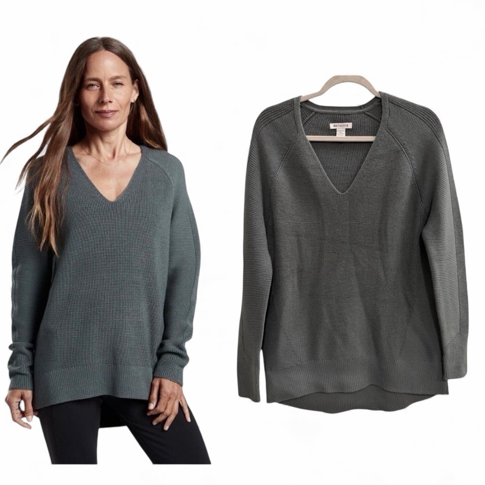 ATHLETA Hanover V-Neck Sweater Size Small